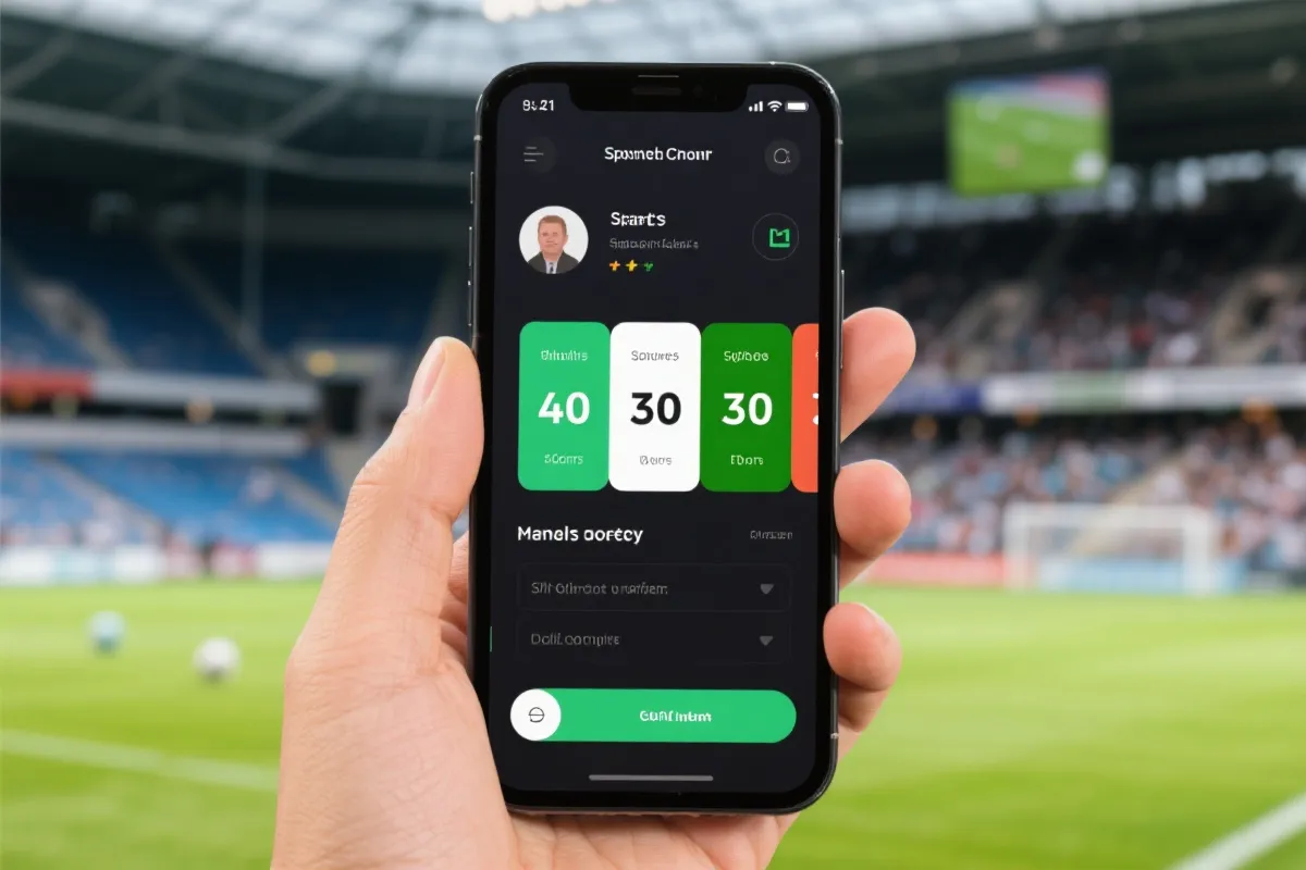 体育应用界面示意图